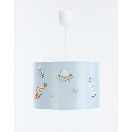 Hängande ljuskrona med textilsladd för barn SWEET DREAMS 1xE27/60W/230V diameter 30 cm