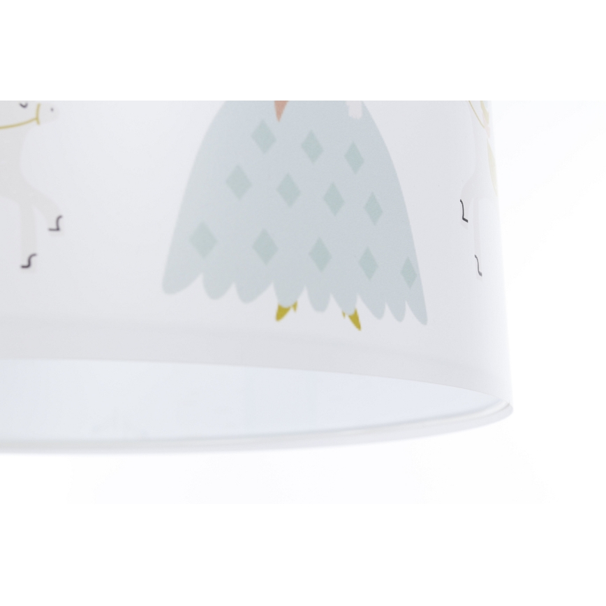 Hängande ljuskrona med textilsladd för barn SWEET DREAMS 1xE27/60W/230V diameter 30 cm