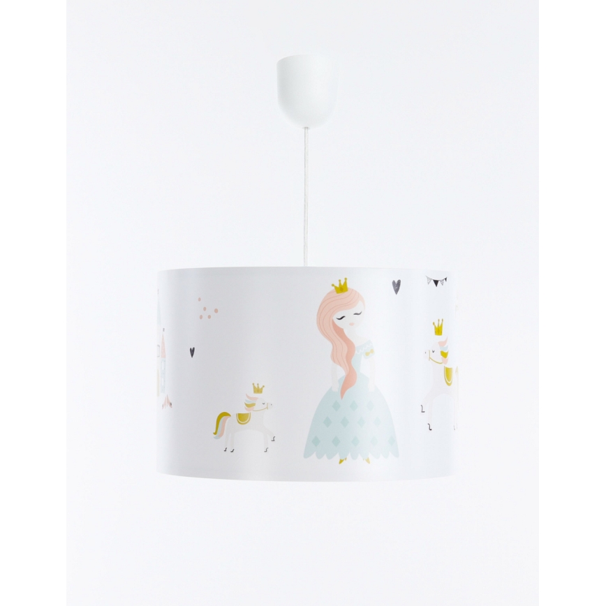 Hängande ljuskrona med textilsladd för barn SWEET DREAMS 1xE27/60W/230V diameter 30 cm