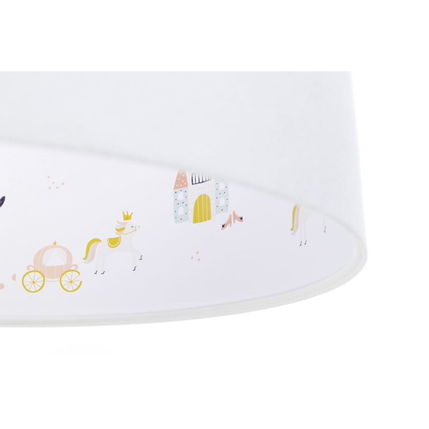 Hängande ljuskrona med textilsladd för barn SWEET DREAMS 1xE27/60W/230V diameter 30 cm