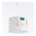Hängande ljuskrona med textilsladd för barn SWEET DREAMS 1xE27/60W/230V diameter 30 cm