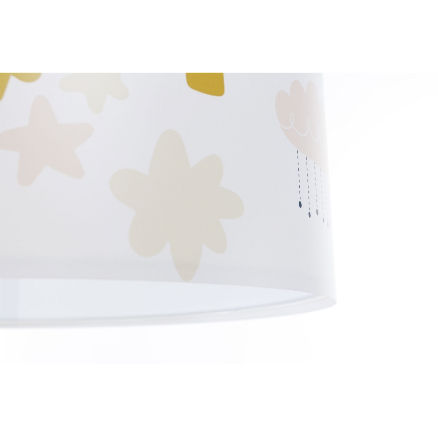 Hängande ljuskrona med textilsladd för barn SWEET DREAMS 1xE27/60W/230V diameter 30 cm