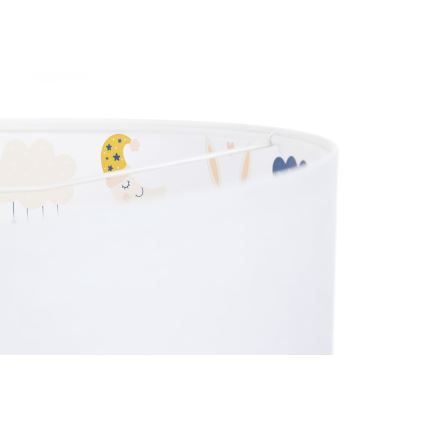 Hängande ljuskrona med textilsladd för barn SWEET DREAMS 1xE27/60W/230V diameter 30 cm