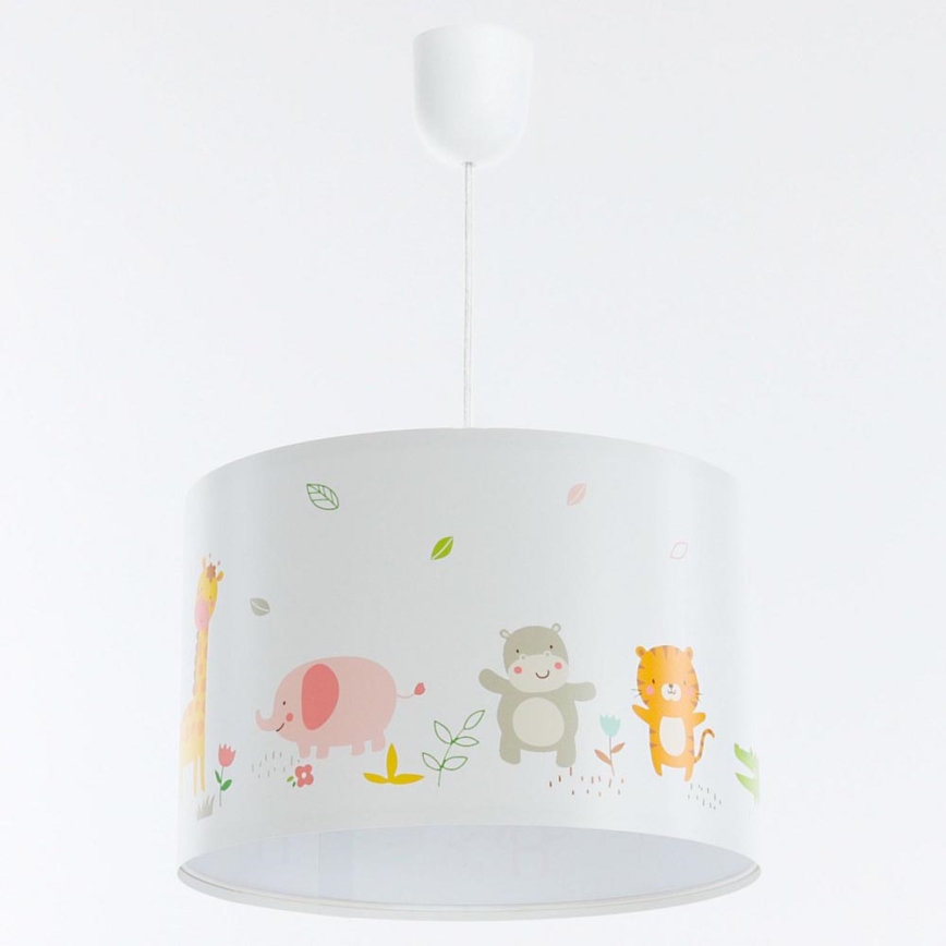 Hängande ljuskrona med textilsladd för barn SWEET DREAMS 1xE27/60W/230V diameter 30 cm