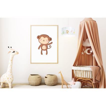 Hängande ljuskrona med textilsladd för barn SWEET DREAMS 1xE27/60W/230V diameter 30 cm