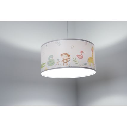 Hängande ljuskrona med textilsladd för barn SWEET DREAMS 1xE27/60W/230V diameter 30 cm