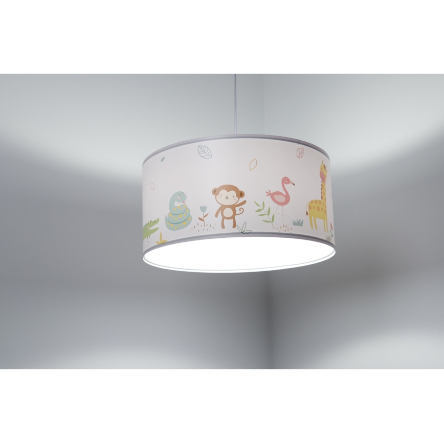 Hängande ljuskrona med textilsladd för barn SWEET DREAMS 1xE27/60W/230V diameter 30 cm