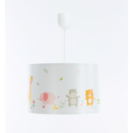 Hängande ljuskrona med textilsladd för barn SWEET DREAMS 1xE27/60W/230V diameter 30 cm