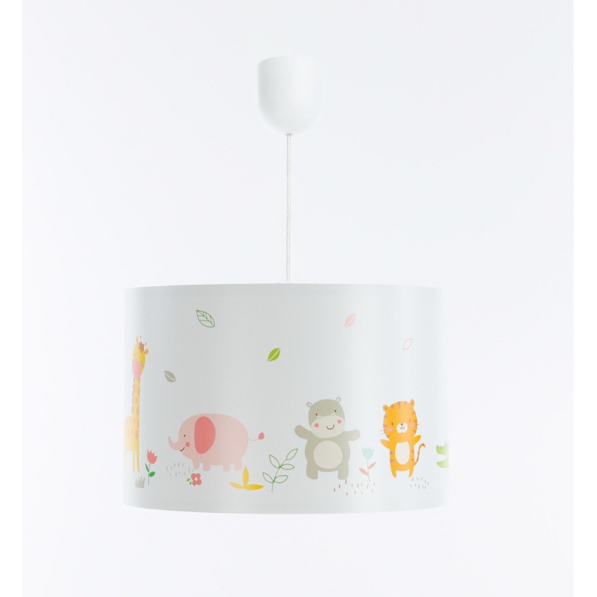 Hängande ljuskrona med textilsladd för barn SWEET DREAMS 1xE27/60W/230V diameter 30 cm