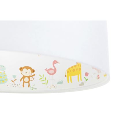 Hängande ljuskrona med textilsladd för barn SWEET DREAMS 1xE27/60W/230V diameter 30 cm
