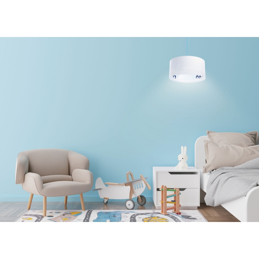 Hängande ljuskrona med textilsladd för barn SWEET DREAMS 1xE27/60W/230V diameter 30 cm