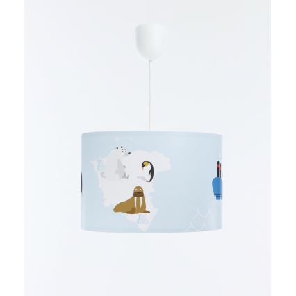 Hängande ljuskrona med textilsladd för barn SWEET DREAMS 1xE27/60W/230V diameter 30 cm