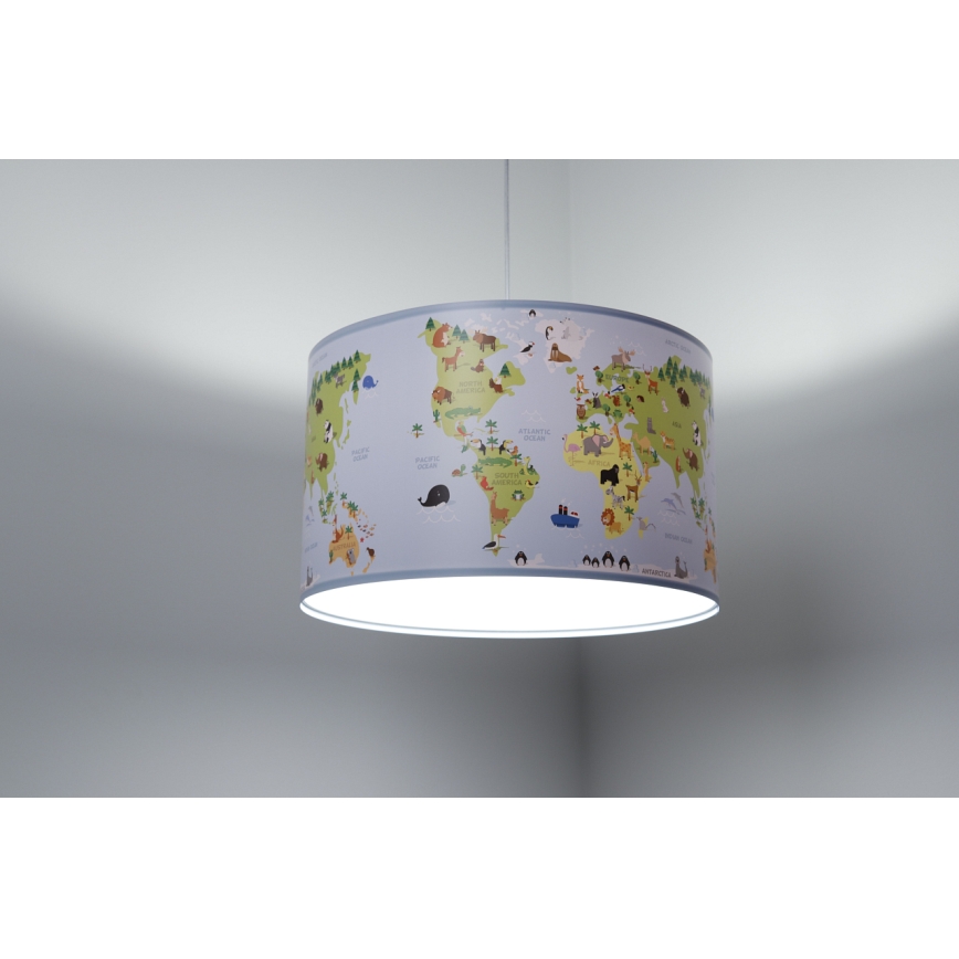 Hängande ljuskrona med textilsladd för barn SWEET DREAMS 1xE27/60W/230V diameter 30 cm