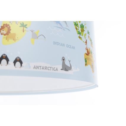 Hängande ljuskrona med textilsladd för barn SWEET DREAMS 1xE27/60W/230V diameter 30 cm