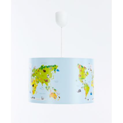 Hängande ljuskrona med textilsladd för barn SWEET DREAMS 1xE27/60W/230V diameter 30 cm