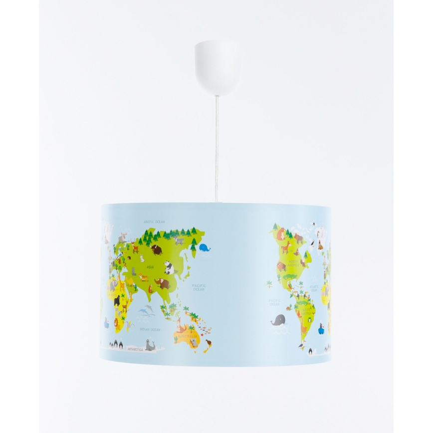 Hängande ljuskrona med textilsladd för barn SWEET DREAMS 1xE27/60W/230V diameter 30 cm