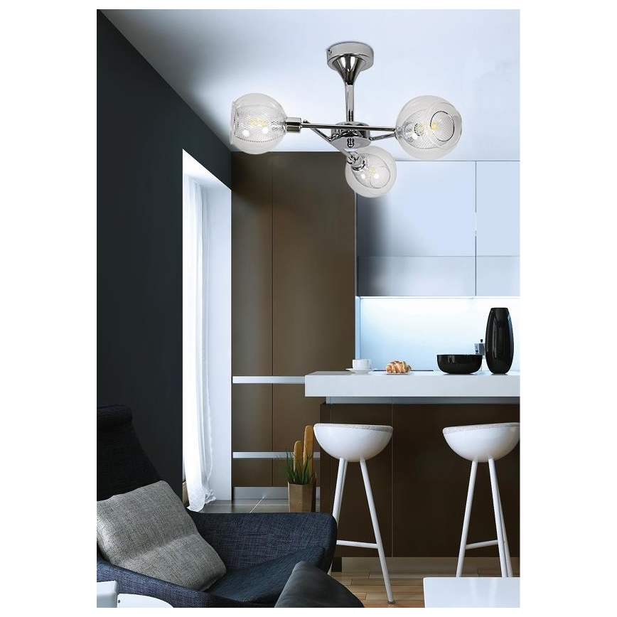 Hängande Ljuskrona OZZO 3xE14/40W/230V