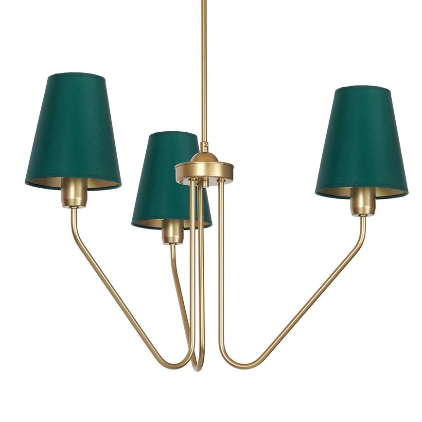 Hängande Ljuskrona VICTORIA 3xE27/60W/230V grön