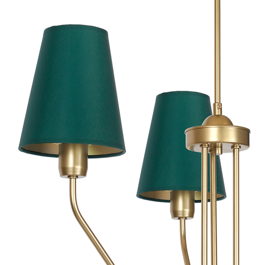 Hängande Ljuskrona VICTORIA 3xE27/60W/230V grön