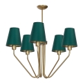 Hängande Ljuskrona VICTORIA 5xE27/60W/230V grön