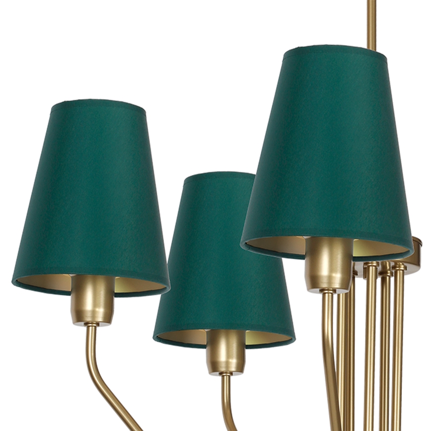 Hängande Ljuskrona VICTORIA 5xE27/60W/230V grön