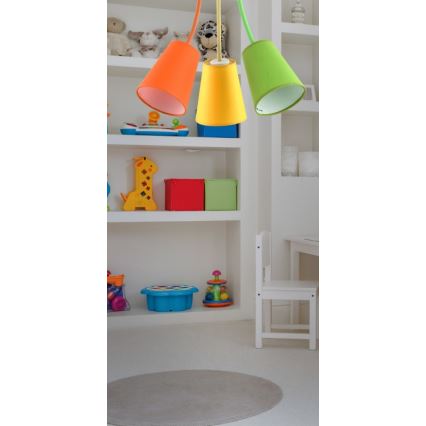 Hängande Ljuskrona WIRE COLOUR 3xE27/60W/230V