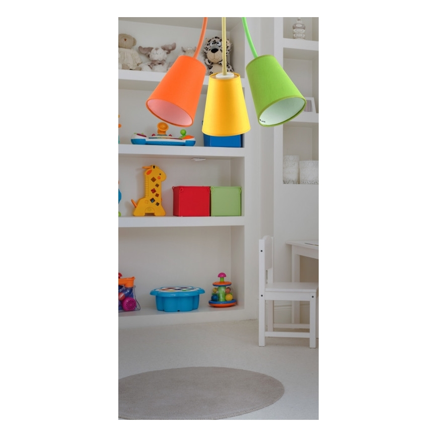 Hängande Ljuskrona WIRE COLOUR 3xE27/60W/230V