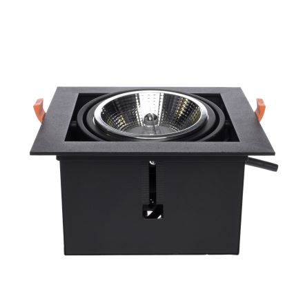 Hängande Takbelysning PLAZA AR111 1xGU10/12W/230V svart