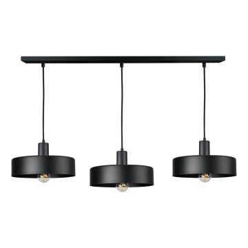 Hänglampa ARCANE med kabel 3xE27/60W/230V svart