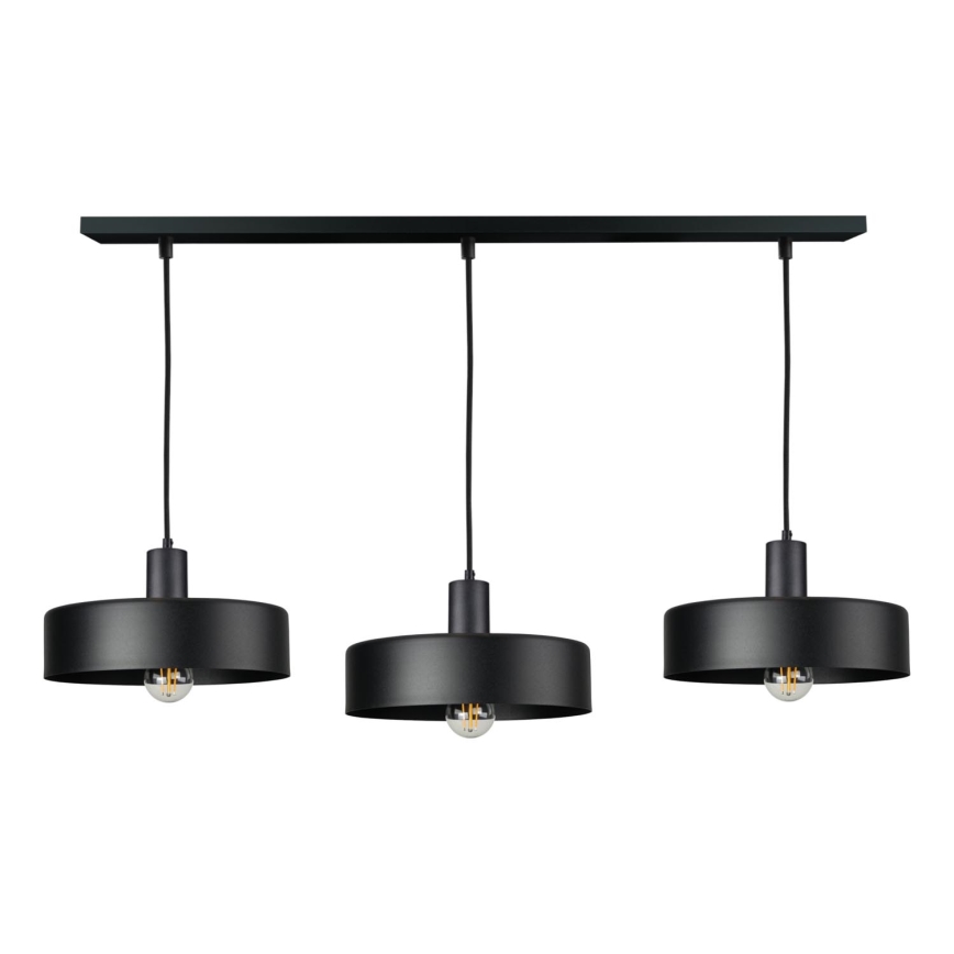 Hänglampa ARCANE med kabel 3xE27/60W/230V svart