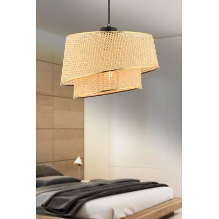 Hänglampa BARETTE 1xE27/60W/230V brun/guld