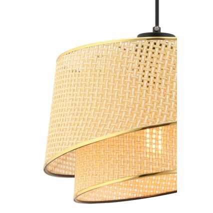 Hänglampa BARETTE 1xE27/60W/230V brun/guld