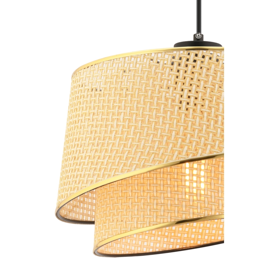 Hänglampa BARETTE 1xE27/60W/230V brun/guld