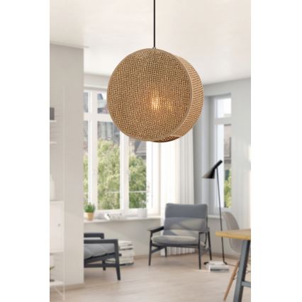 Hänglampa BIG DRUM med kabel 1xE27/60W/230V brun
