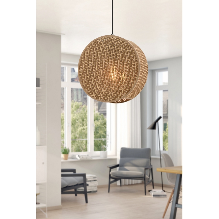 Hänglampa BIG DRUM med kabel 1xE27/60W/230V brun