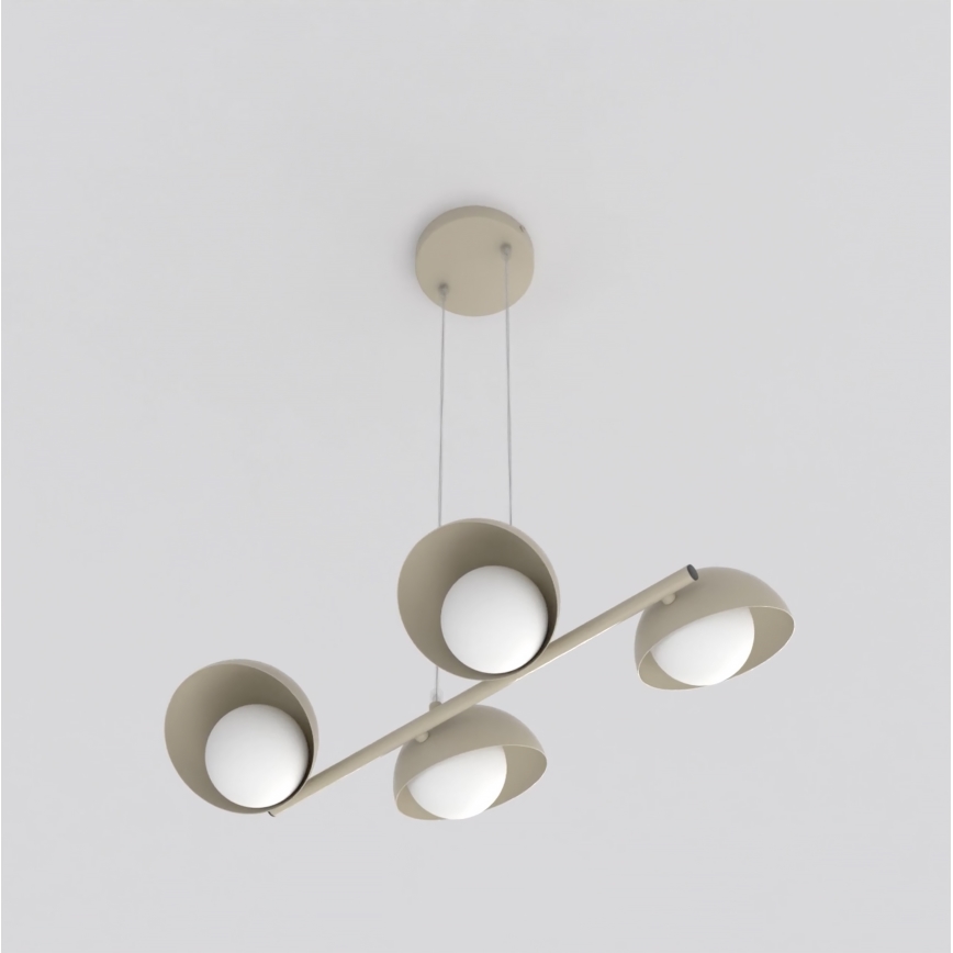 Hänglampa BOOM på kabel 4xG9/8W/230V beige