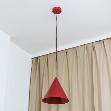 Hänglampa ETNA II med sladd, 1xE27/15W/230V, Ø 25 cm, röd