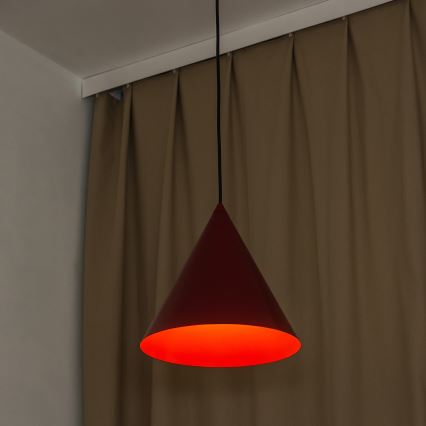 Hänglampa ETNA II med sladd, 1xE27/15W/230V, Ø 25 cm, röd