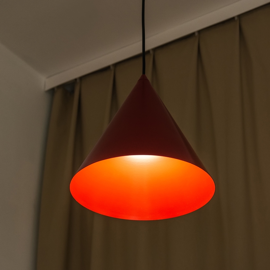 Hänglampa ETNA II med sladd, 1xE27/15W/230V, Ø 25 cm, röd