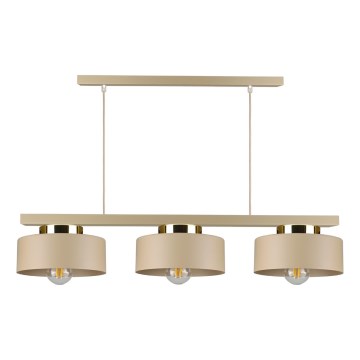 Hänglampa IGNIA på vajer 3xE27/60W/230V taupe