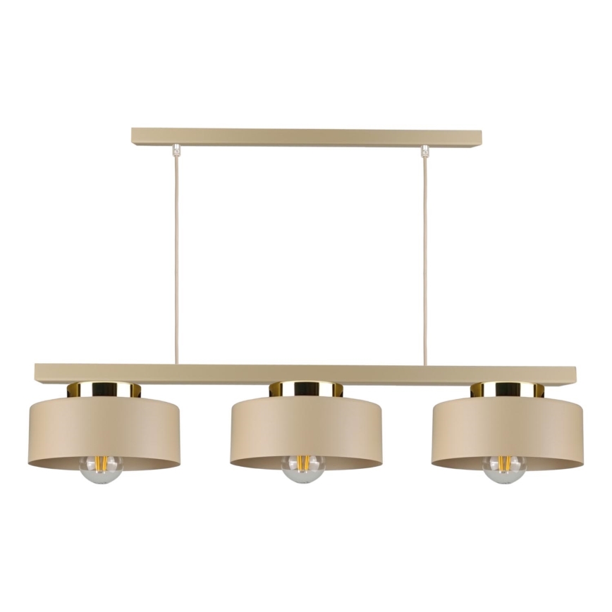 Hänglampa IGNIA på vajer 3xE27/60W/230V taupe