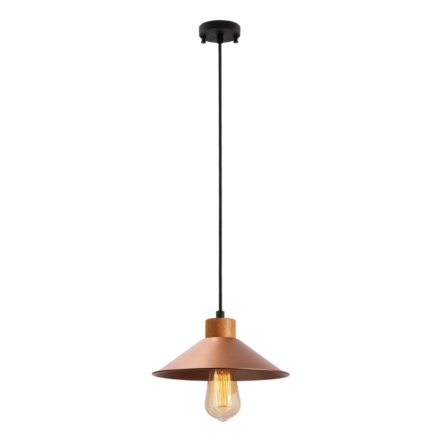 Hänglampa MANAVGAT 1xE27/40W/230V koppar/brun