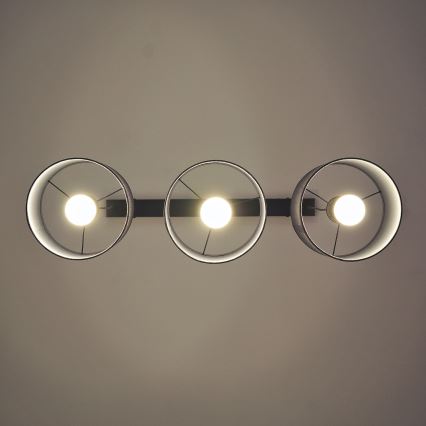 Hänglampa med kabel ALBA 3xE27/15W/230V grå