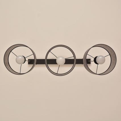 Hänglampa med kabel ALBA 3xE27/15W/230V grå