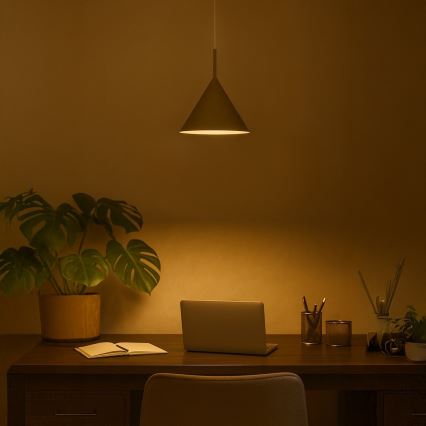 Hänglampa med kabel CAPITAL 1xGX53/15W/230V Ø 32 cm taupe