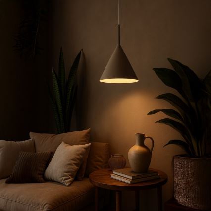 Hänglampa med kabel CAPITAL 1xGX53/15W/230V Ø 32 cm taupe