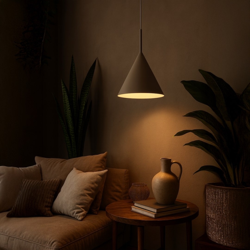 Hänglampa med kabel CAPITAL 1xGX53/15W/230V Ø 32 cm taupe