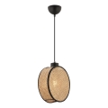 Hänglampa med kabel DRUM 1xE27/60W/230V brun/svart