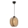 Hänglampa med kabel DRUM 1xE27/60W/230V brun/svart