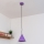 Hänglampa med kabel ETNA II 1xE27/15W/230V Ø 18,5 cm lila